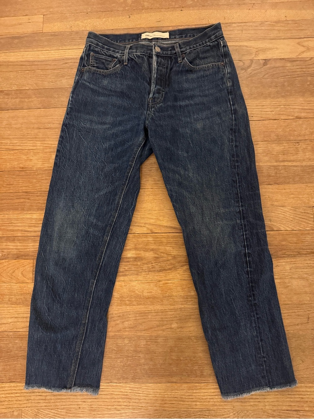 Gap 1969 Women's Blue Vintage Straight Jeans - Size 27 (Measures 28)
 b69